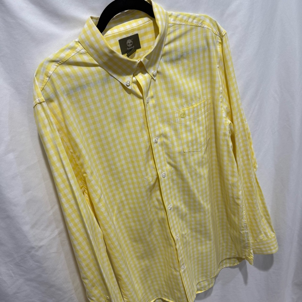 Timberland Gingham Button Down Shirt L Preppy Casual Smart Classic Ivy League - Picture 3 of 14